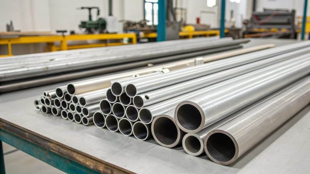 A decision tree diagram showing the first choice as "Process (Forging vs. Plate)" and then branching to "Alloy (6061, 7075, etc.)".
